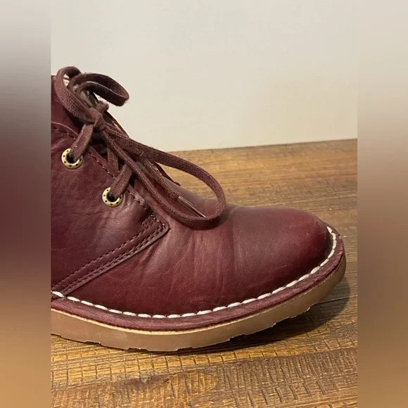 LL Bean Boots Womens 6 Stonington Chukka Burgundy Leather Lace Up Casual - Picture 15 of 16